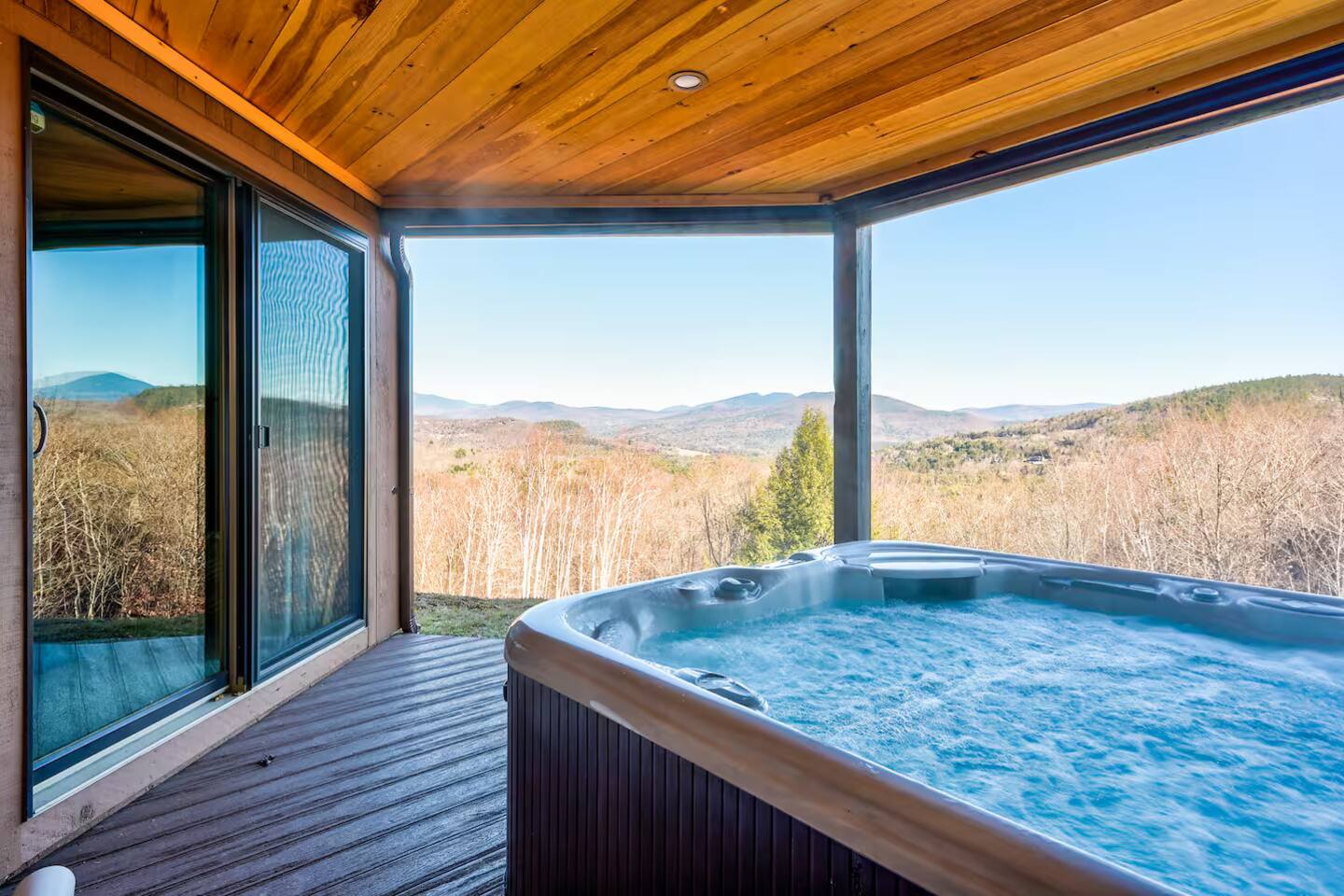 White Mountain views from a Jamie Trickett retreat in Bartlett, NH